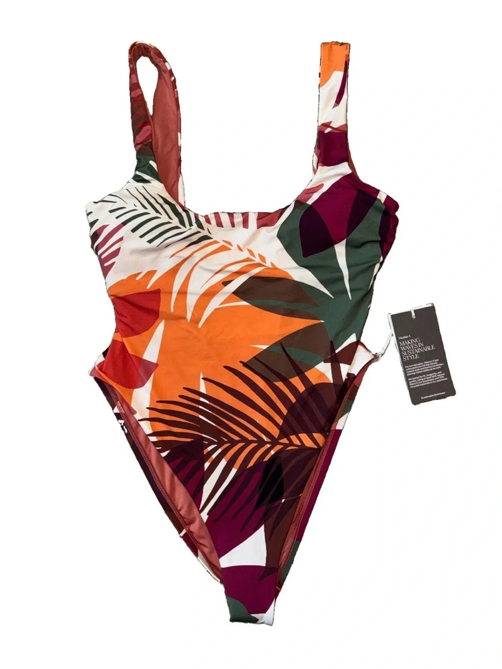 Vitamin A Coral & Orange Tropical One-Piece Swimsuit